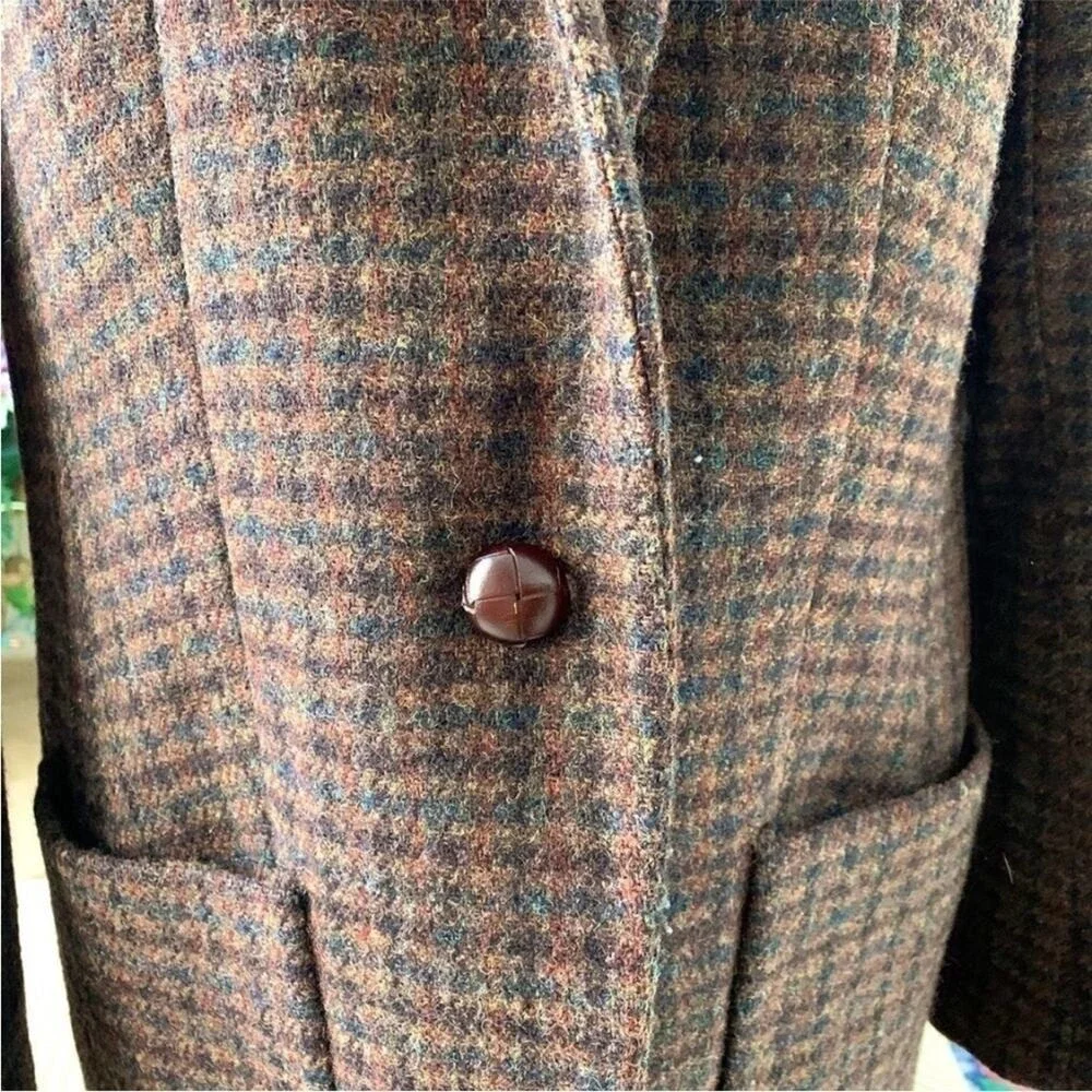 J.CREW COLLECTION Wool Coat Brown Blazer Plaid 8